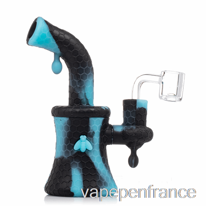Stratus Bee Silicone Dab Rig Noir / Bleu Uv (noir / Bleu Uv) Stylo Vape